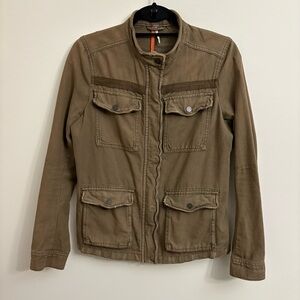 Free People Tan Military Jacket